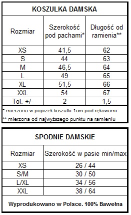 pizama damska