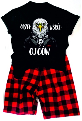 Piżama męska czerwona - Orzeł wśród Ojców